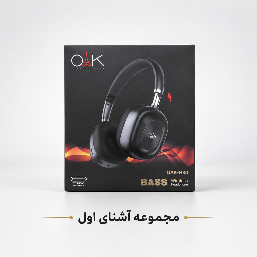 هدفون بی‌سیم OAK مدل H30 با باس قدرتمند مشخصات